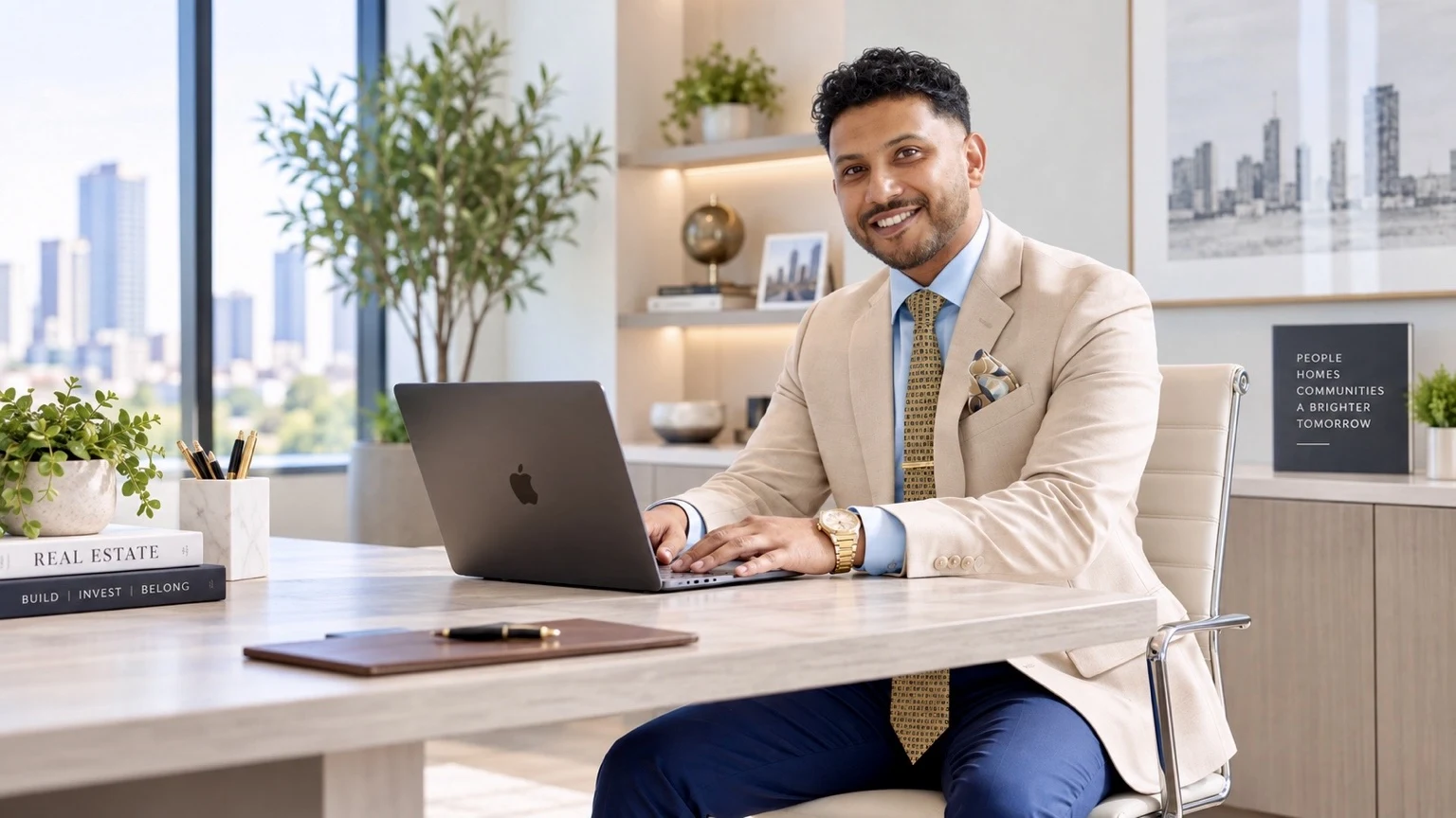 Ambrose Francis in a professional real estate office setting